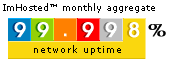 Monthly total uptime : 99.998%